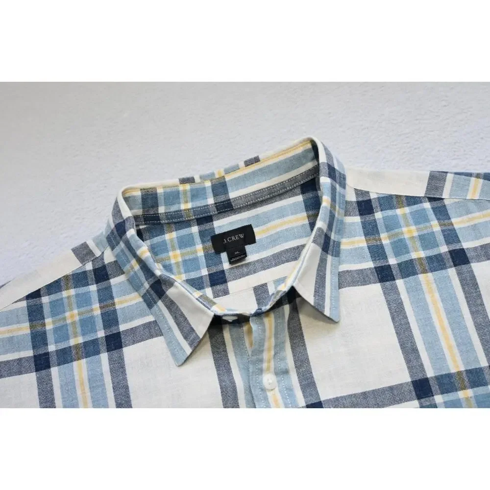 J Crew Dress Shirt‎ Casual Plaid Long Sleeve Button Up Mens Size XL